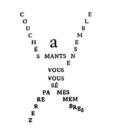 calligramme amants